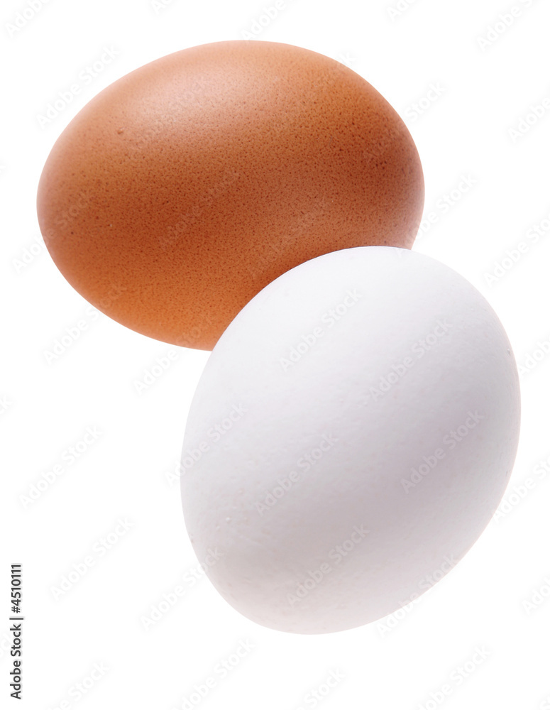 白色和棕色鸡蛋