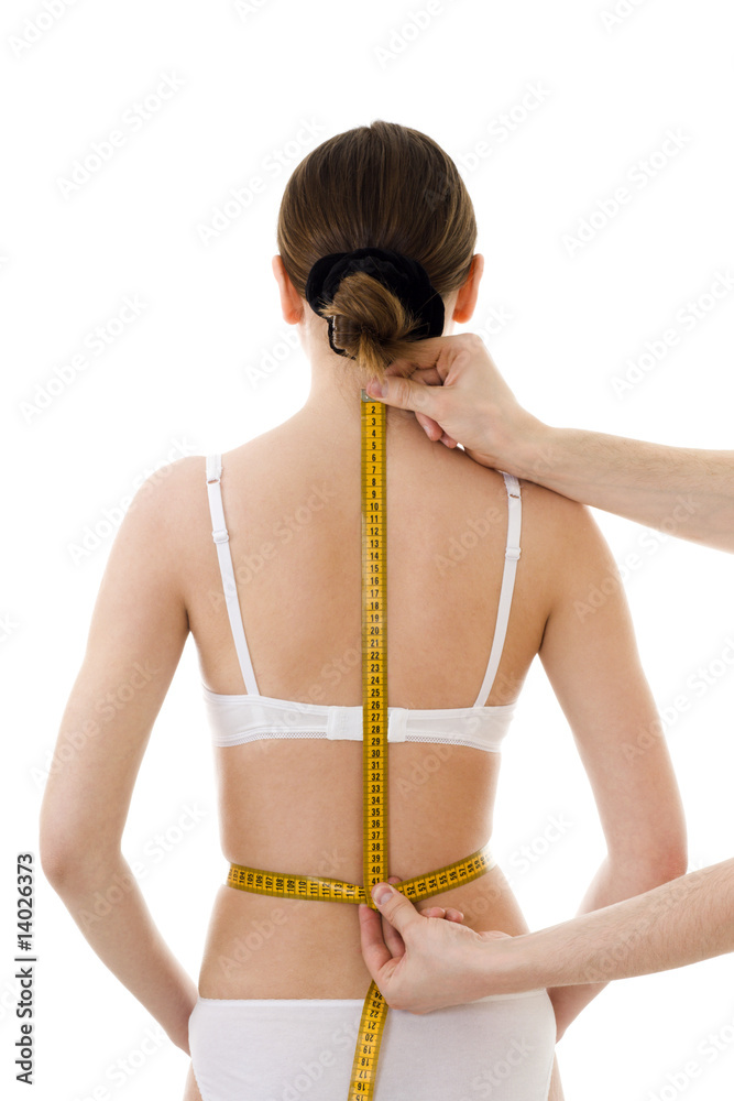 测量女性背部