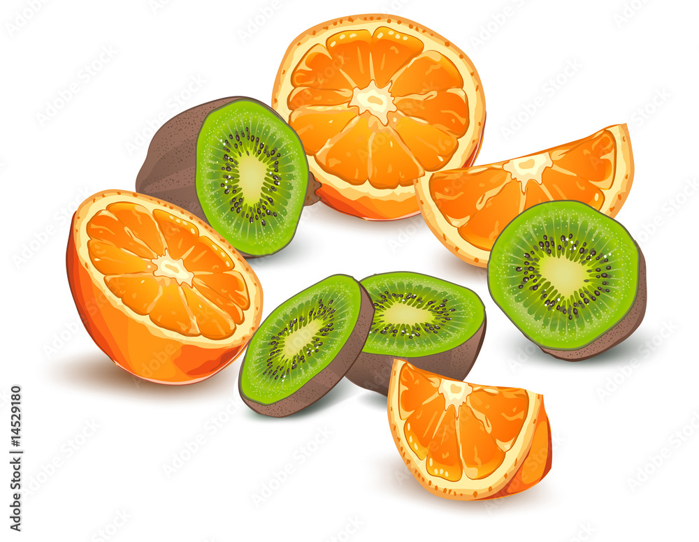 橙子和猕猴桃