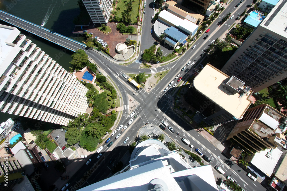 Top view of an intersection