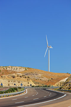 西班牙埃斯特雷马杜拉地区的风力涡轮机