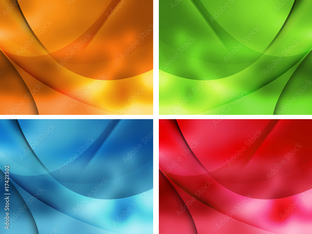 Set of 4 colorful wallpaper background