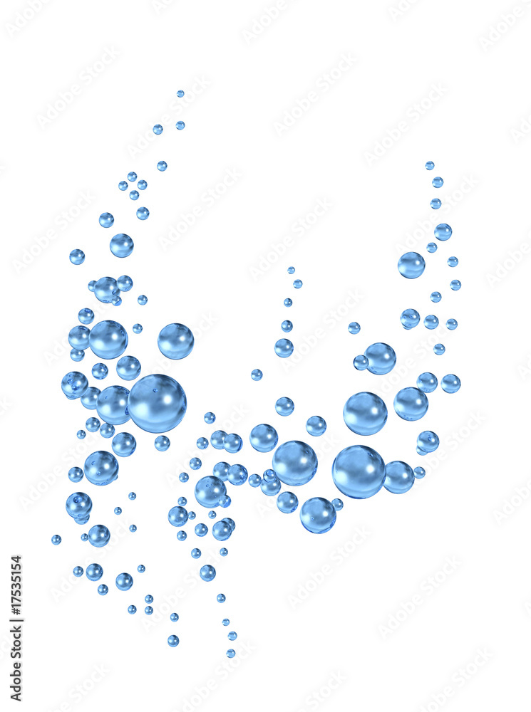 Blue bubbles rising