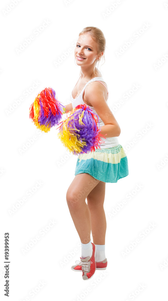 Styled professional woman cheer leader