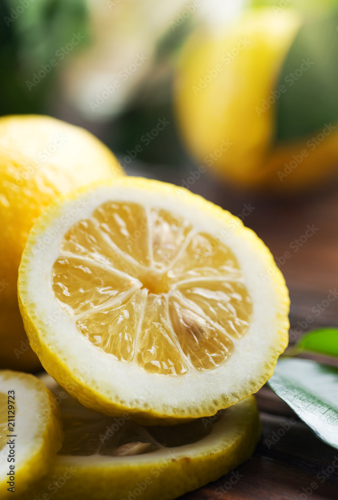 Fresh Lemon.Selective focus