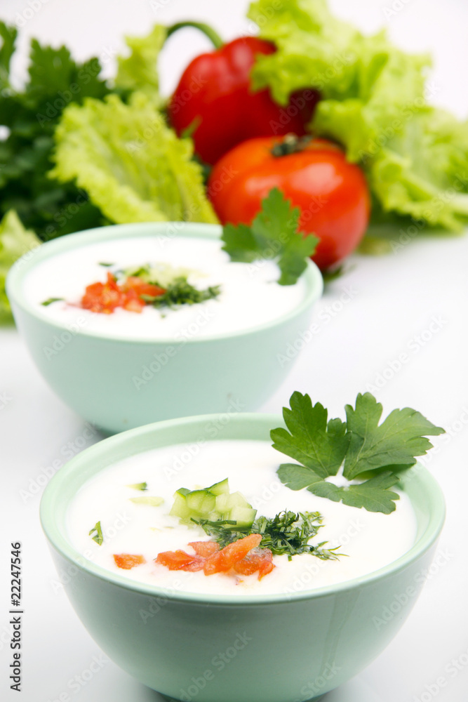 蔬菜酸奶汤