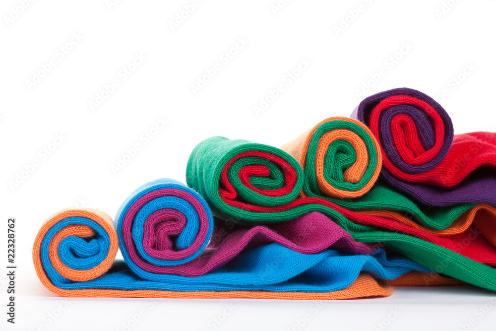 彩色织物卷