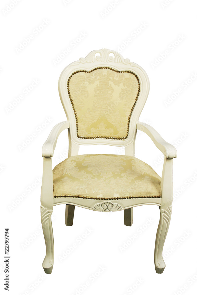 白色隔离古董椅
