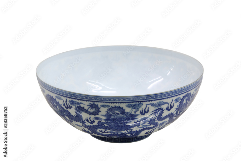 中式蓝白碗