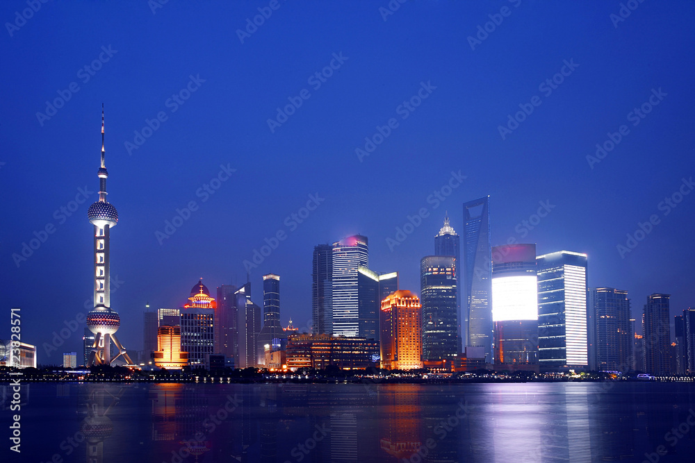 中国上海的美丽夜景