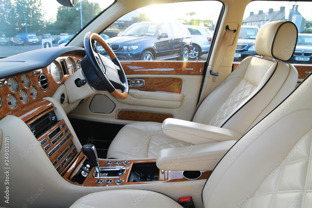 Luxury leather car interior