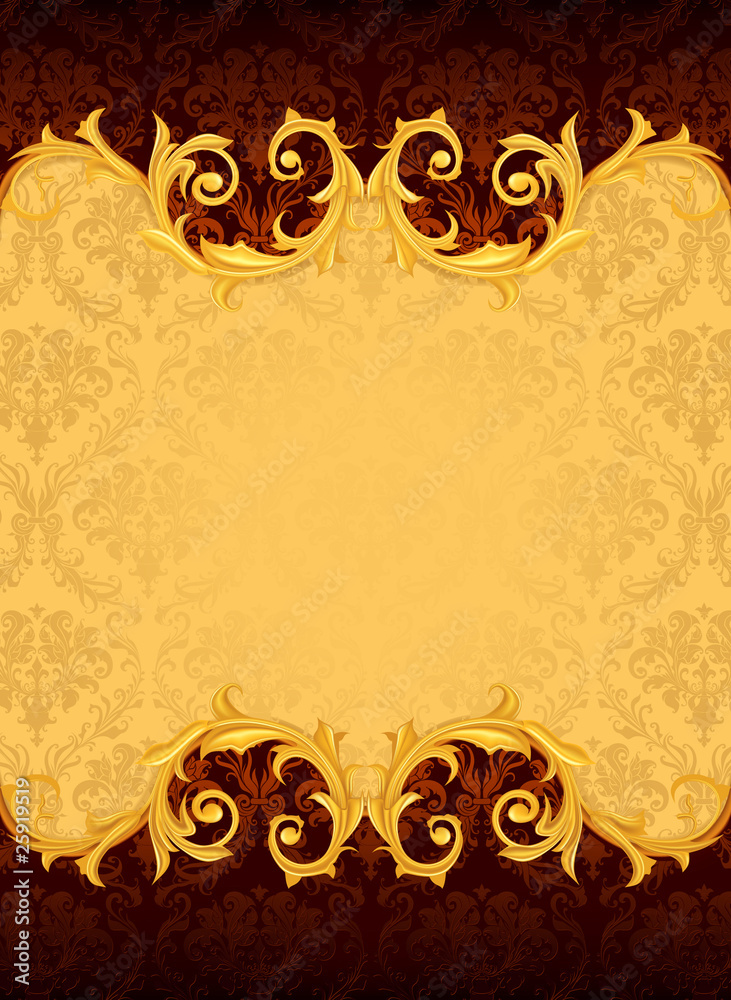 Retro Background, gold and brown