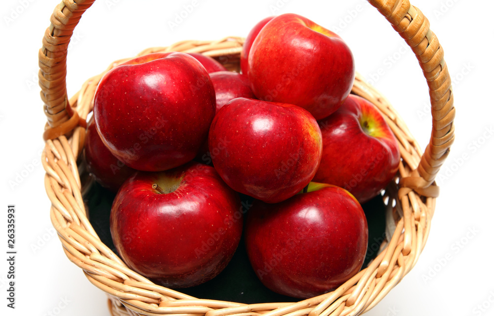 basket with red apples