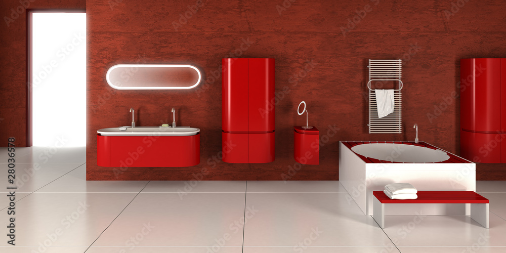 红色浴室阁楼