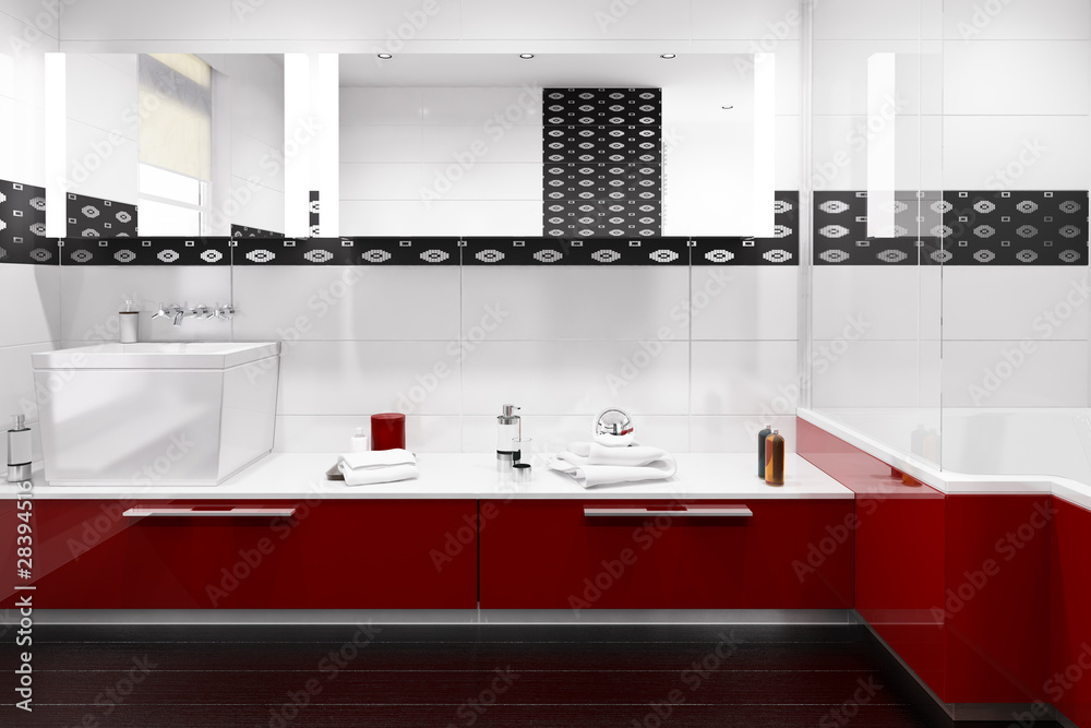 Red accented Bathroom III