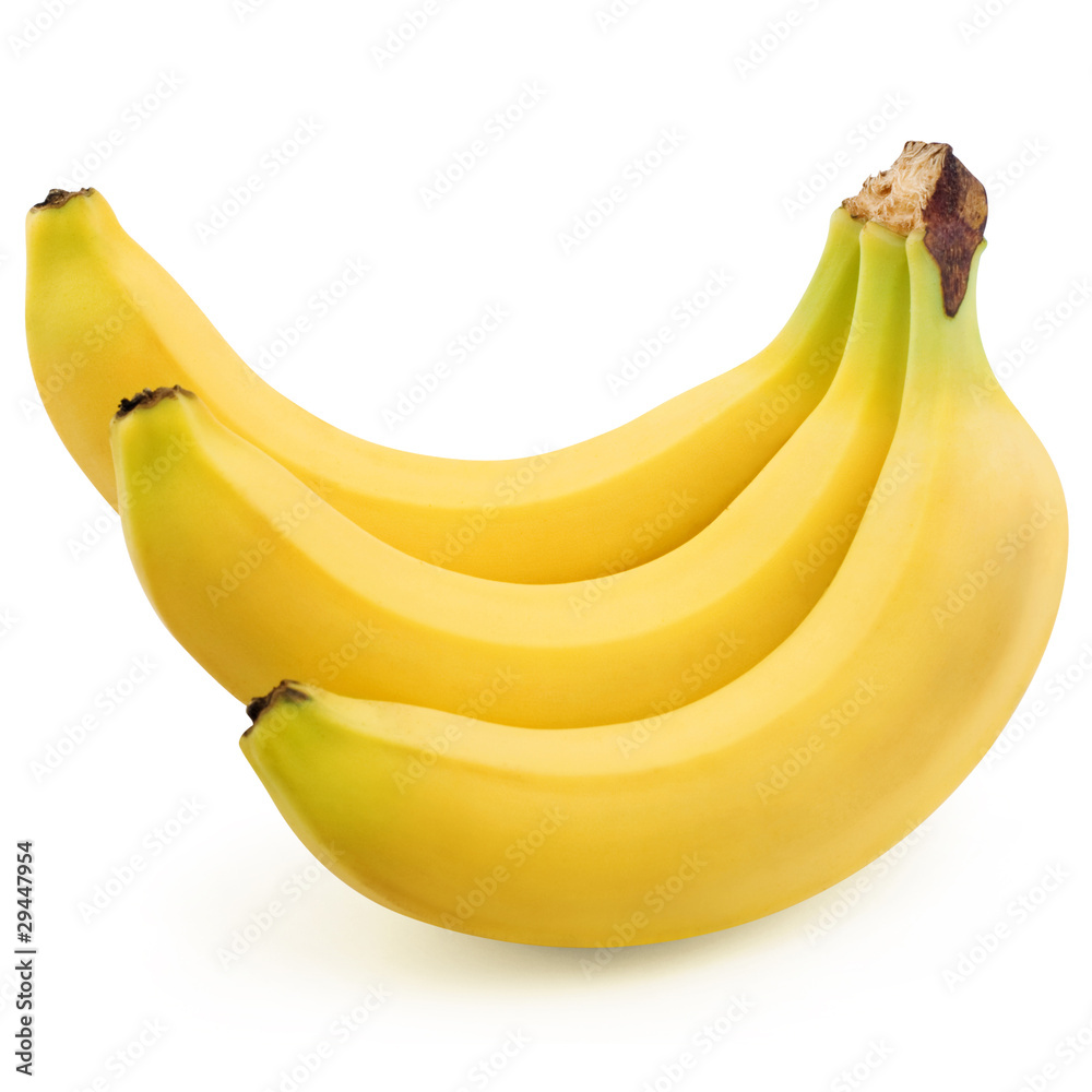 three bananas + Clipping Path