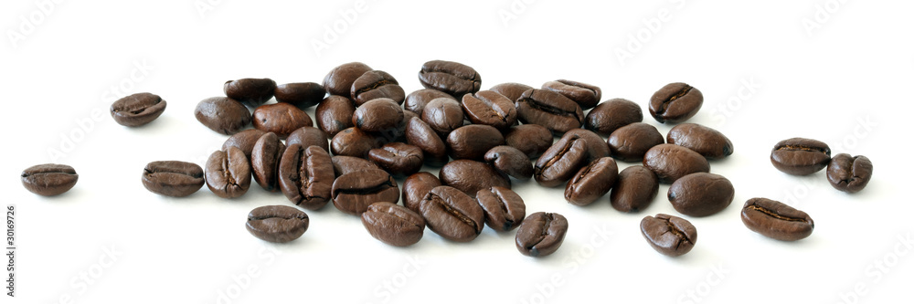 白底分离咖啡豆