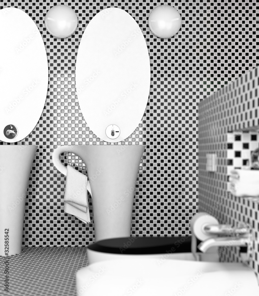 Checker Tiles Bathroom II