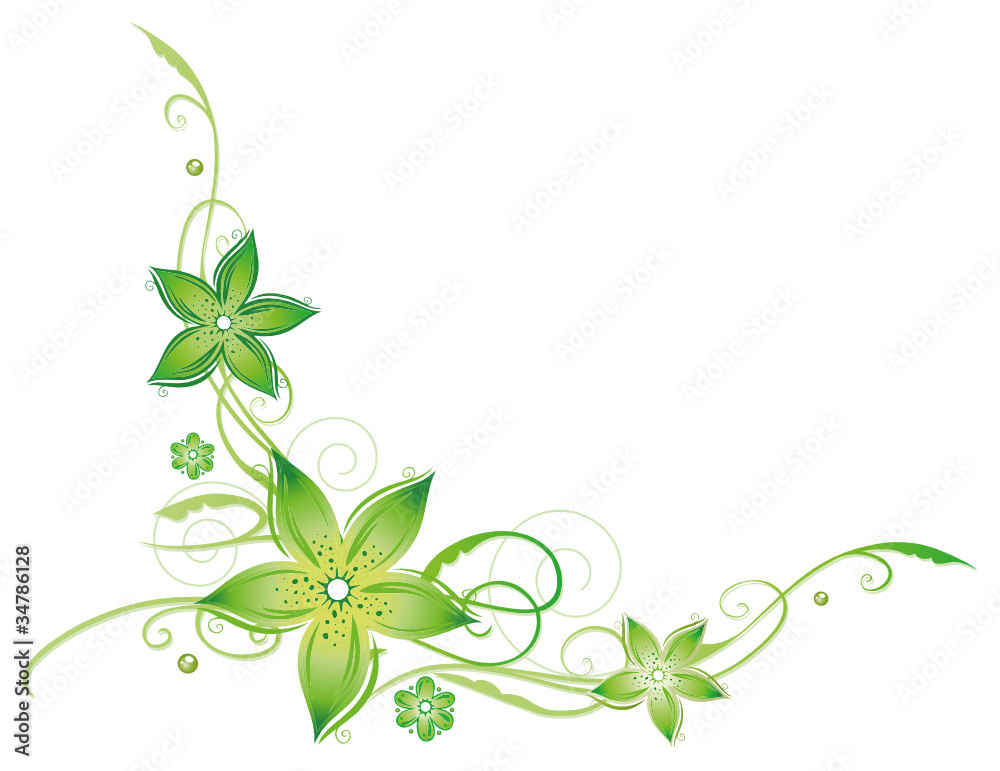 Ranke, flora, Blumen, Blüten, Grüntöne, Grün, Hellgrün