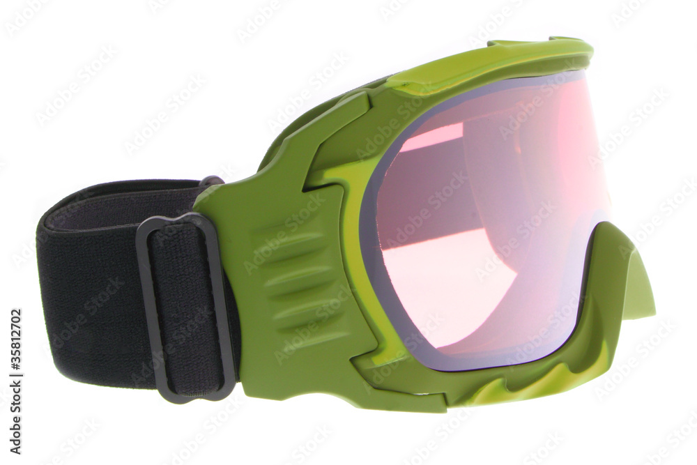 酷、时尚、实用的绿色滑雪护目镜
