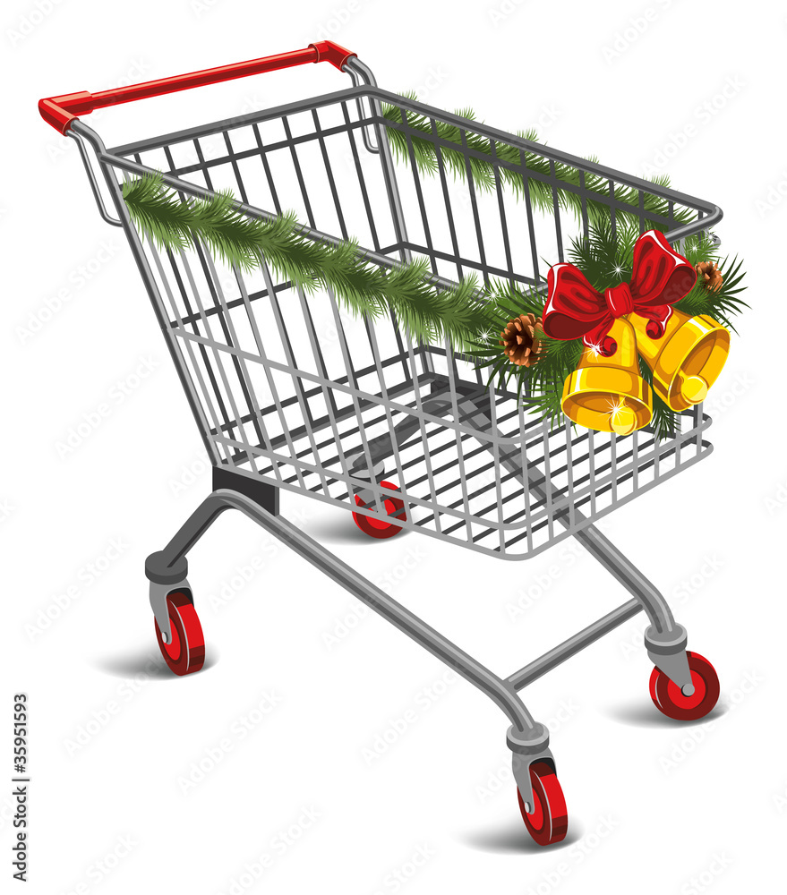 Christmas shopping cart