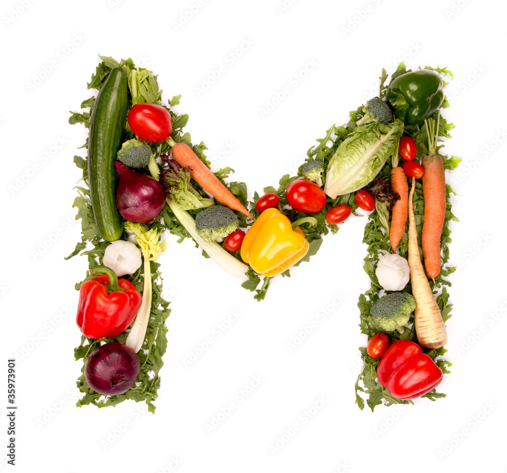 蔬菜字母M