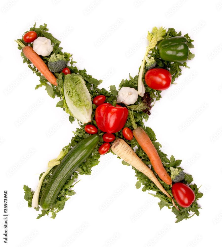 蔬菜字母X