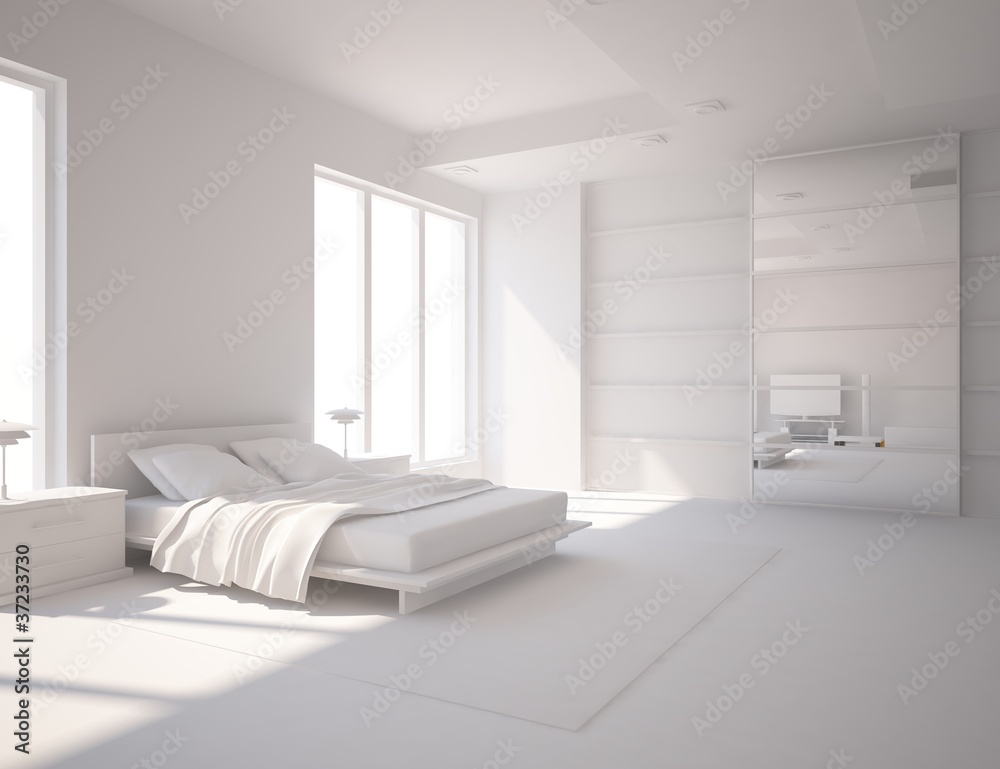 家中的白色卧室设计