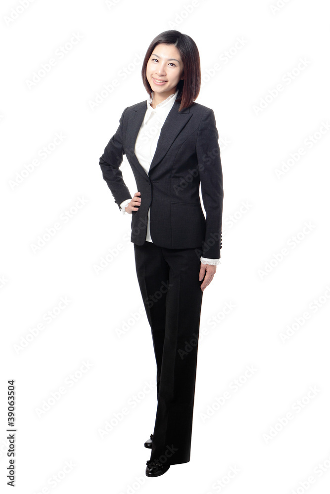 商务女性站着自信微笑