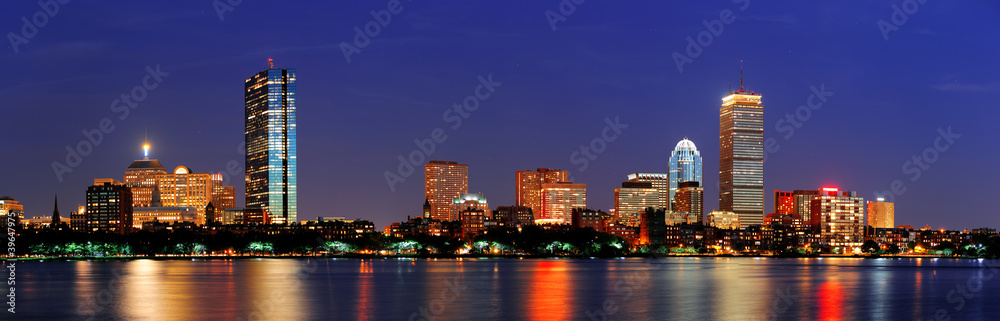 波士顿夜景全景