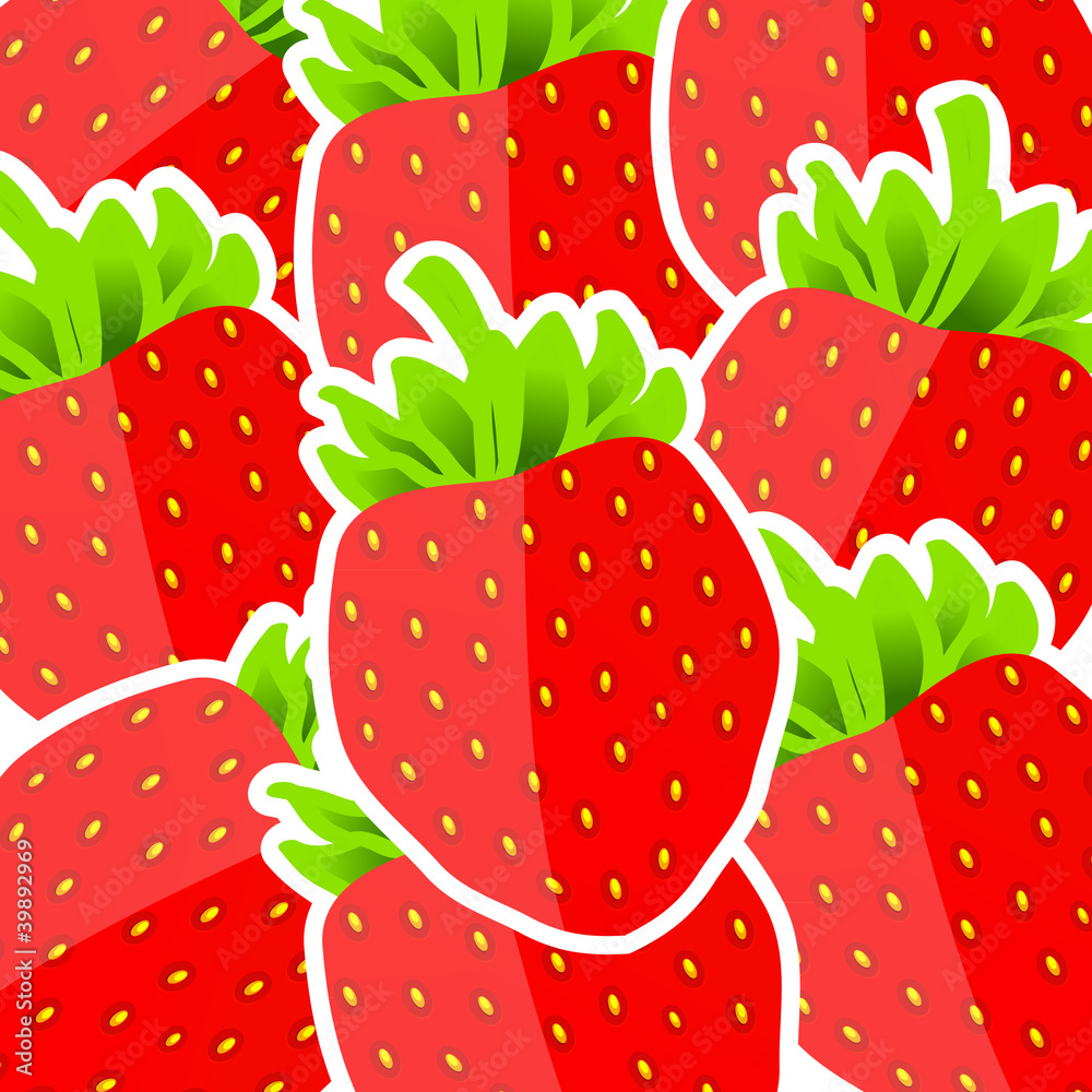 草莓矢量插图背景