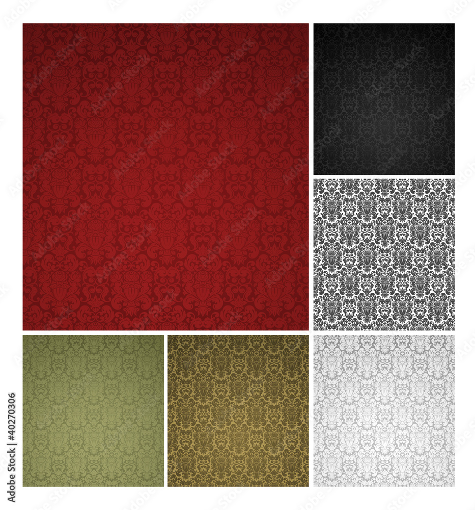 Seamless pattern, six colors