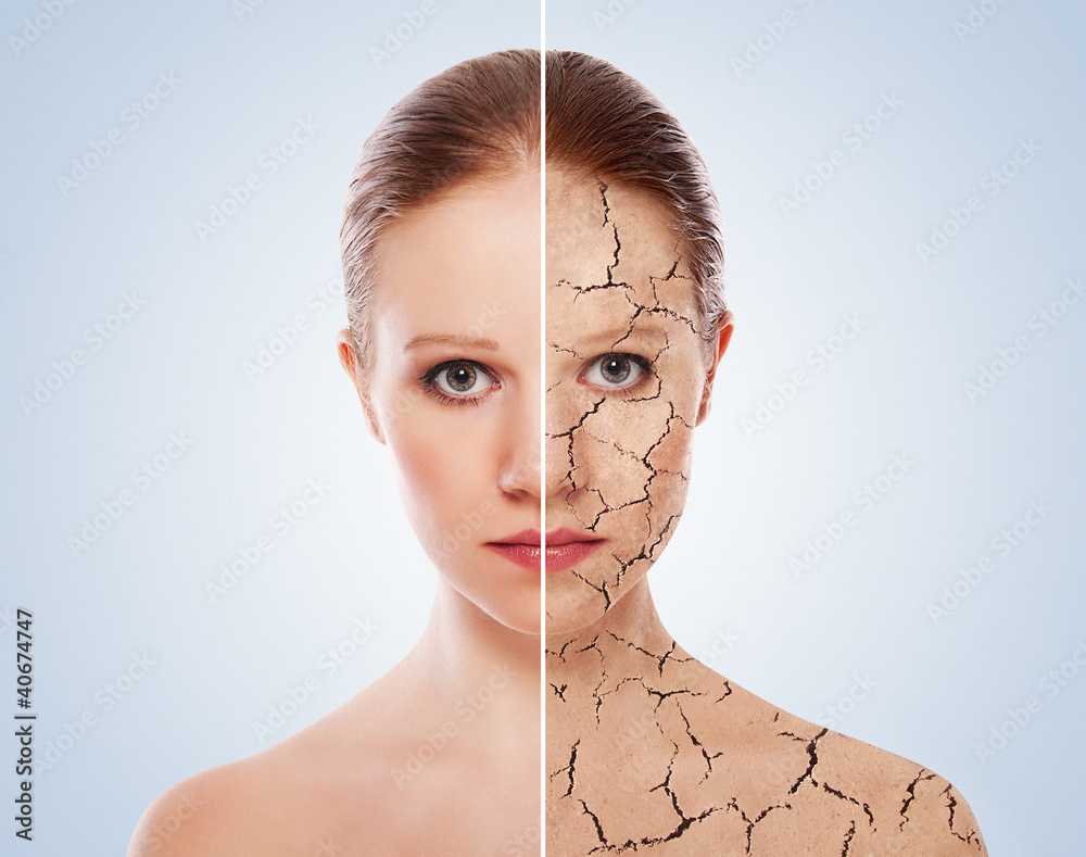 美容效果、治疗和皮肤护理的概念。y的脸