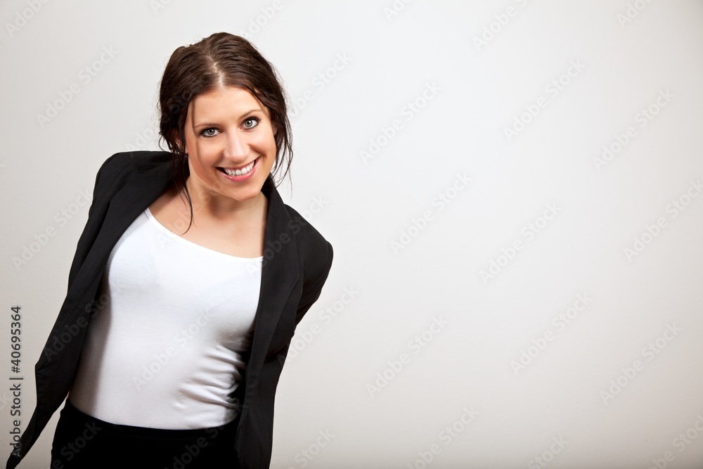 Young Woman Smiling Coyly