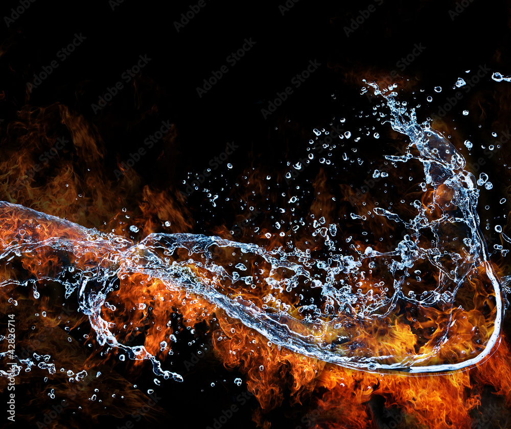 水和消防连接，元素表示。
