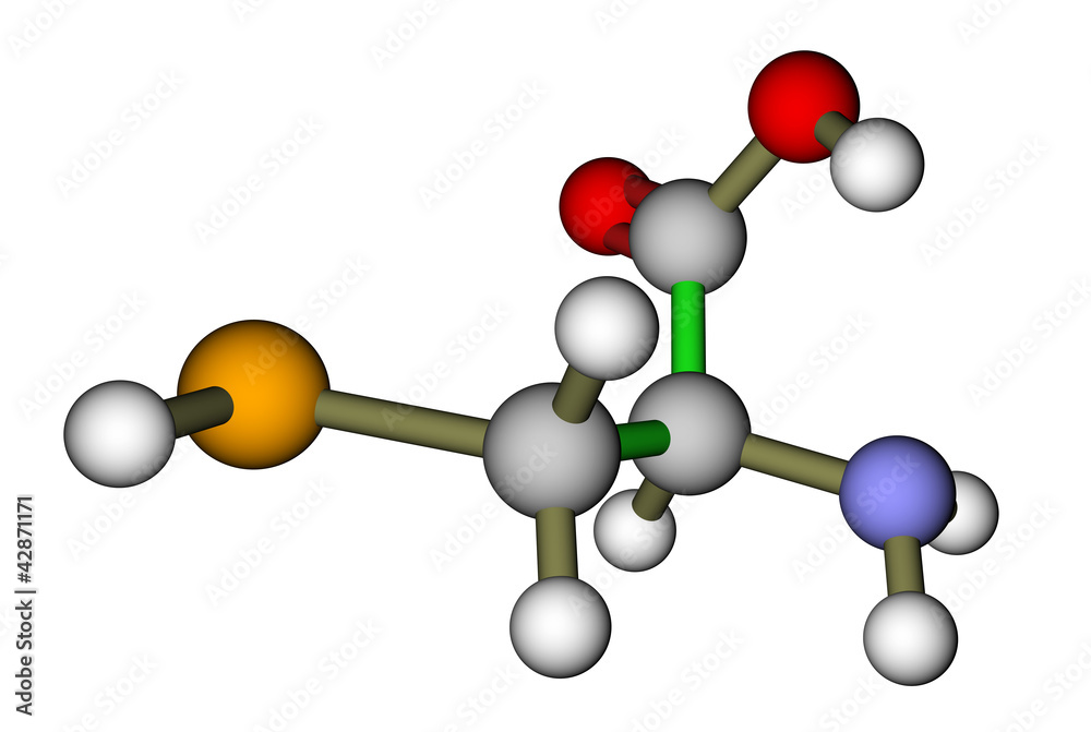 氨基酸硒代半胱氨酸3D分子结构