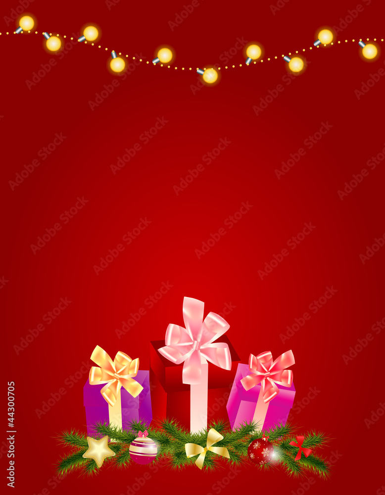 Abstract beauty Christmas and New Year background. Vector illust