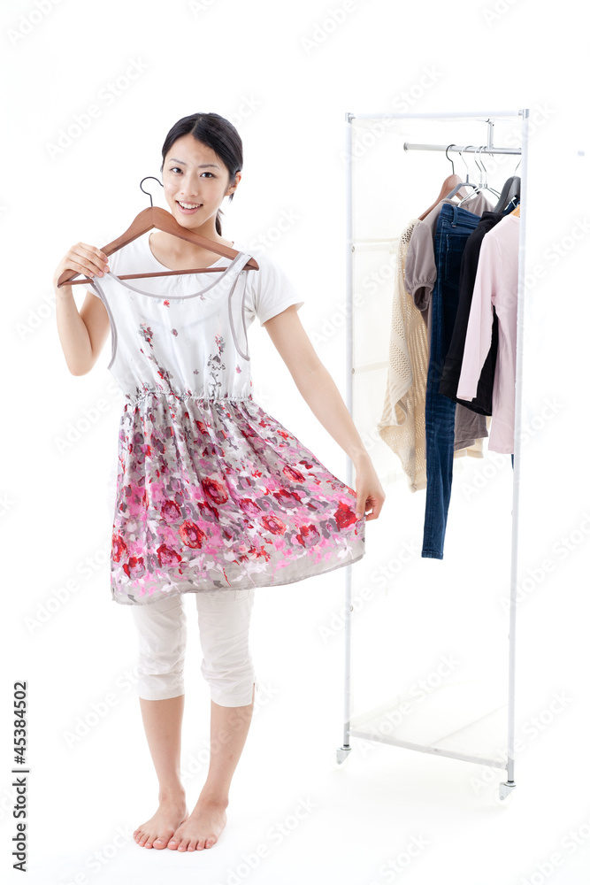亚洲年轻女性时尚形象