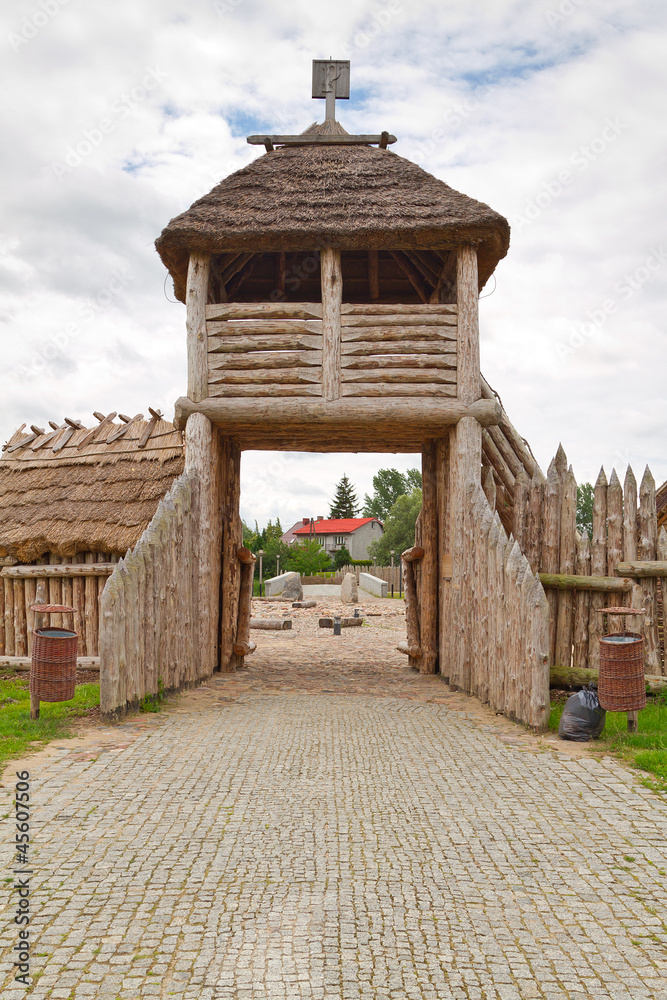 Ancient trading faktory village in Pruszcz Gdanski, Poland