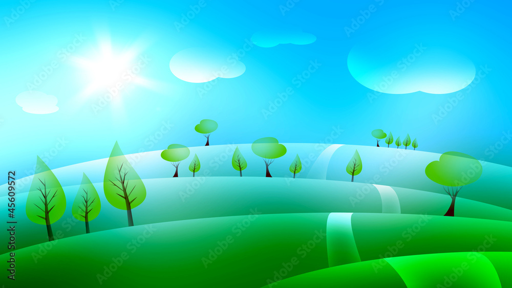 Landscape background illustration