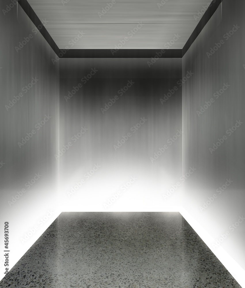 三维现代电梯内部