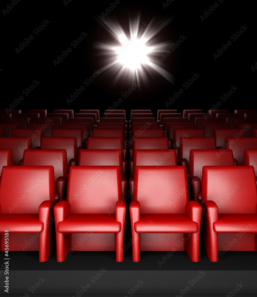 Empty cinema hall with auditorium