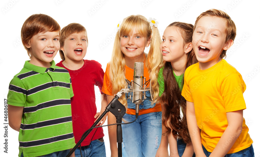 Classmates singing together