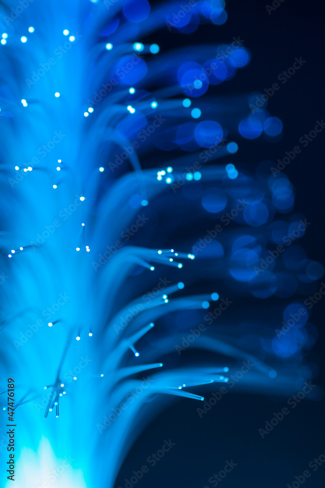 Blue fiber optic background.