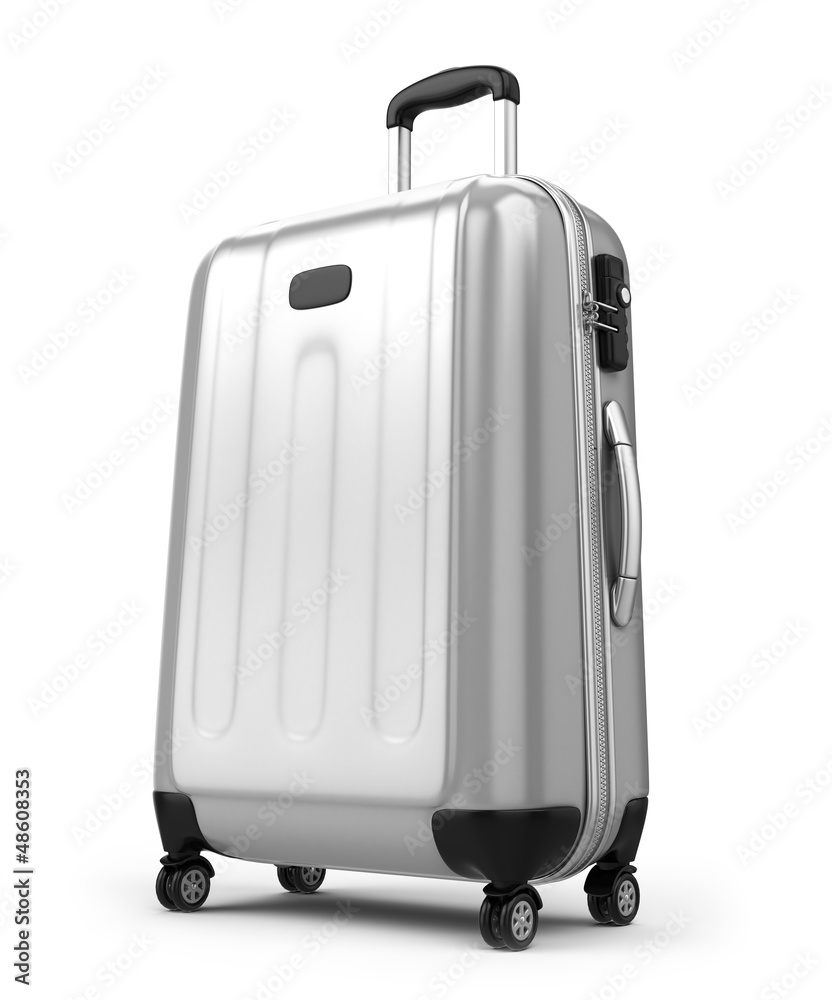 Large suitcase isolated on white