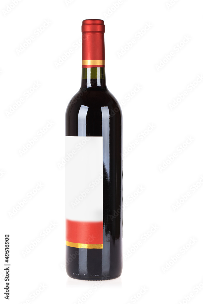 wine bottle with blank label