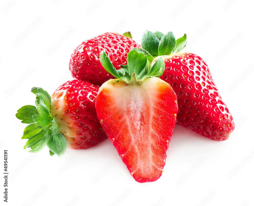 Strawberry. Strawberries Isolated on a White Background