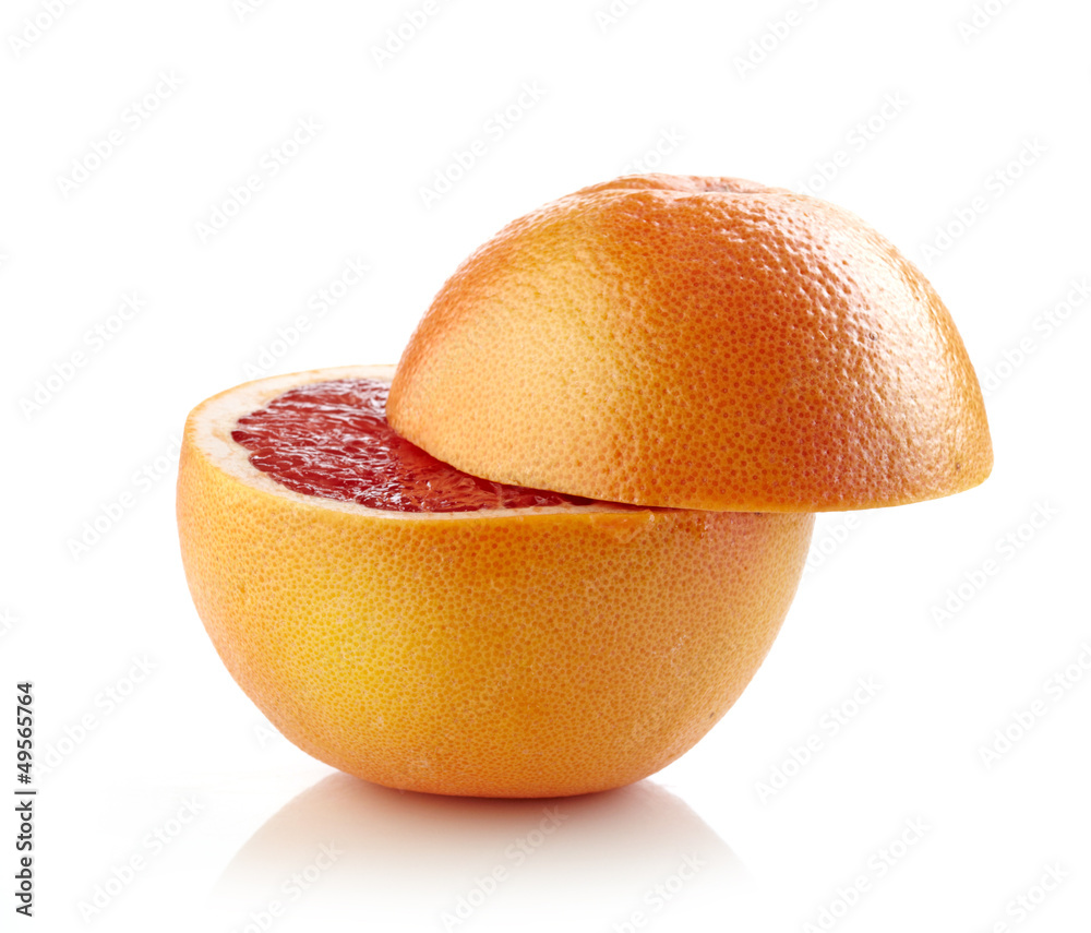fresh half grapefruit