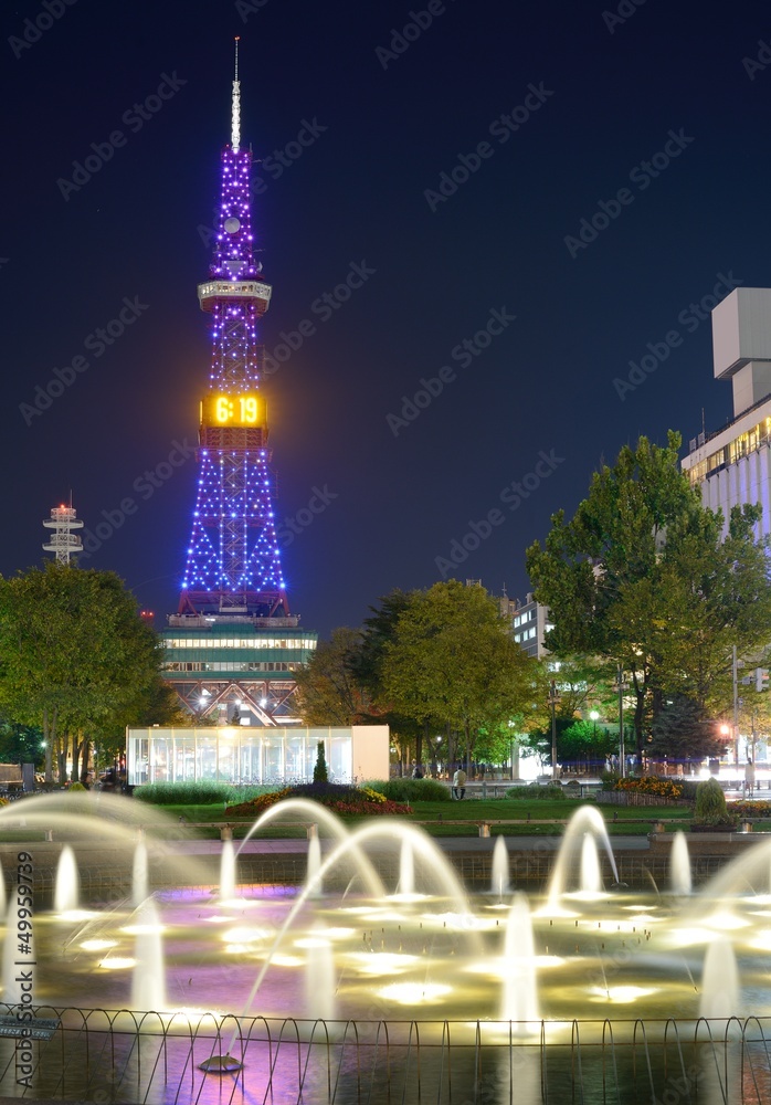 Sapporo, Japan Cityscape at Odori Park