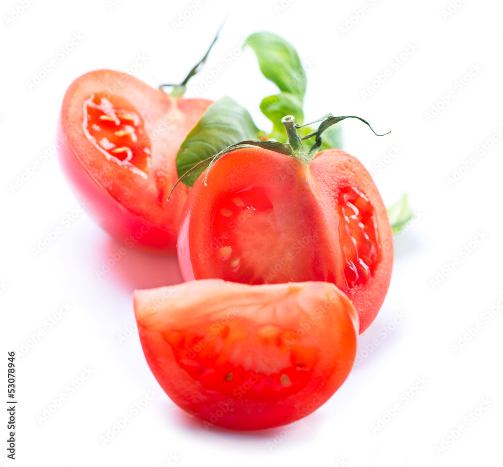 Fresh Tomatoes isolated on a White Background